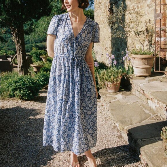 SOLD // Christy Dawn NWT Dawn Dress in Aster Field Lapis Size M - Picture 4 of 8